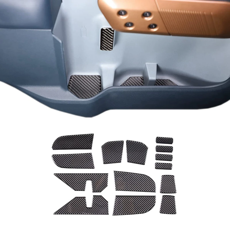 

Набор ковриков для дверного слота автомобиля, наклейки для отделки, наклейки для Ford Maverick 2022 2023, аксессуары для внутренних деталей, мягкое углеродное волокно
