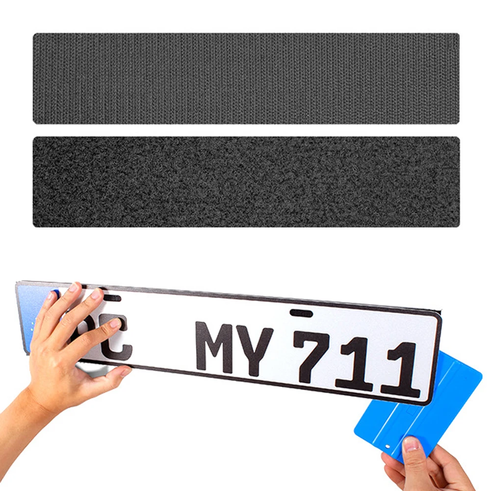 2-Piece Frameless Adhesive License Plate Holder Set
