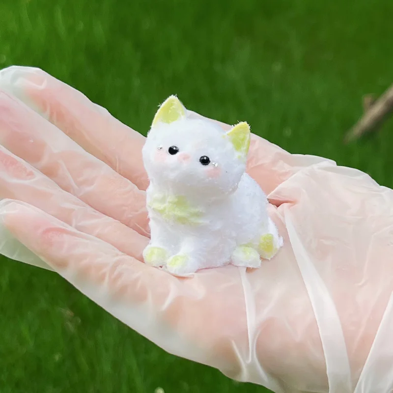 Handmade Silicone Cute Cat Kitten Super Soft Taba Squishy mochi stress relief squishy fidget toy Mini cat ornament 3