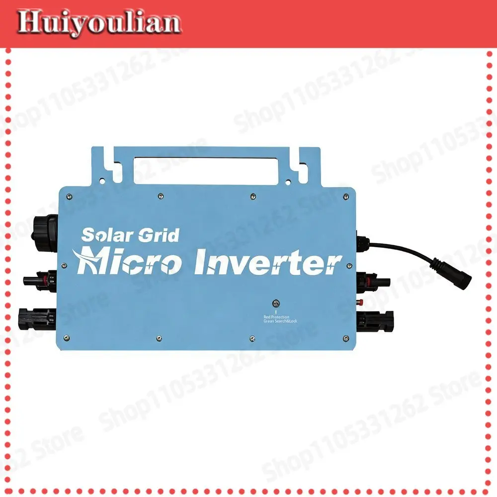 Micro Inverter Grid-Tie 350W-2800W Anti-Riverbero, Monitoraggio WiFi Compatibile con Batterie 36V per Impianti Solari Fotovoltaici Domestici su Tetto