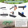 60 Pieces Irrigation Drip Emitter Garden Flag Irrigation Dripper Trees and Shrubs (Blue Black 2GPH) 3