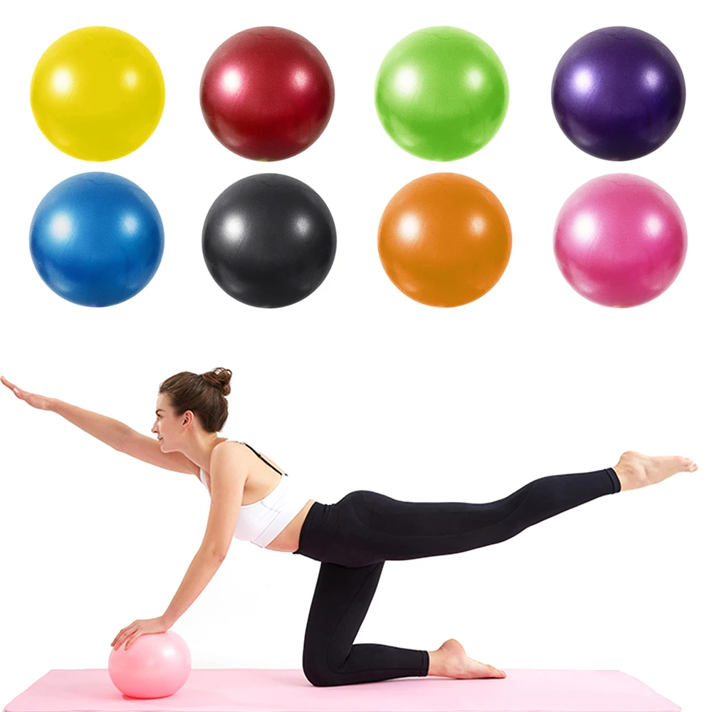 25cm Yoga Ball PVC Matte Thickened Pilates Balance Ball Exercise Gymnastic Training Aid Exercise Gym Home Fitness Core
