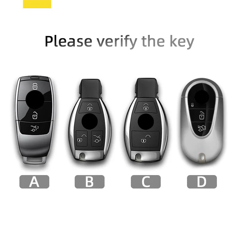 Key case,key case cover Leather car key case for Mercedes Benz C /S Class W223 W206 S350L S400L S450L S500L fob suede protector accessories