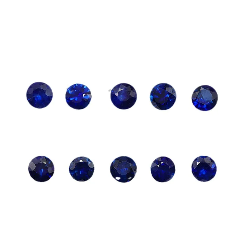 Paire De Saphirs Bleu Royal Créés En Labo - 9.26 Carats, Taille Carrée, Excellent état