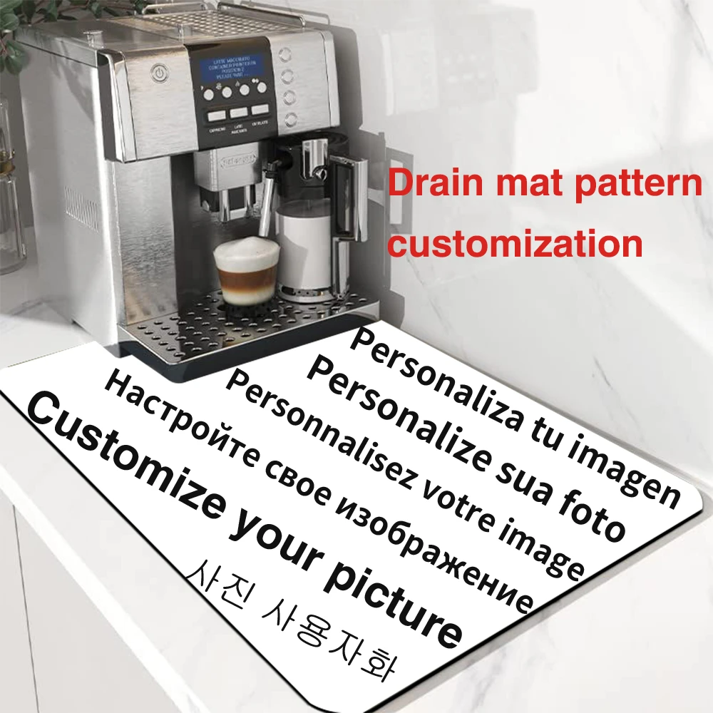 Diy Custom Drain Pad Super Absorbent Coffee Dish Drying Mat Large