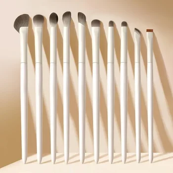 5/6/8/10pcs Natural Eye Makeup Brushes Set Detail Eyeshadow Brush Makeup Brush White Ultra Soft Eyeshadow Eyeliner Makeup Tool 1