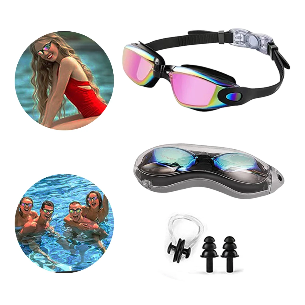 Adults Swim Goggles Anti Fog Swimming Goggles Waterproof UV Protection Swimming Goggles Swim Sports Eyewear for Swimmers