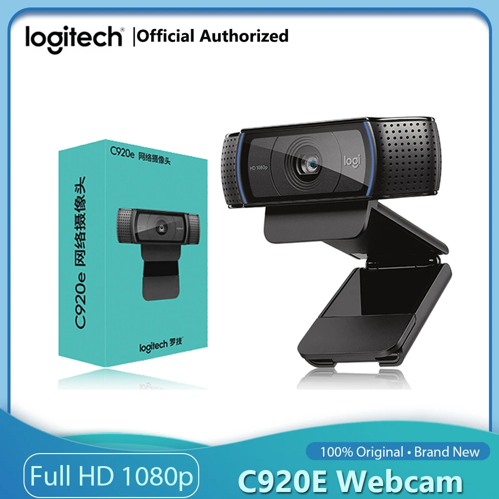 C920e PRO Webcam 1080p Autofocus Camera Widescreen Video Calling and Recording C920 USB Web Desktop or Laptop