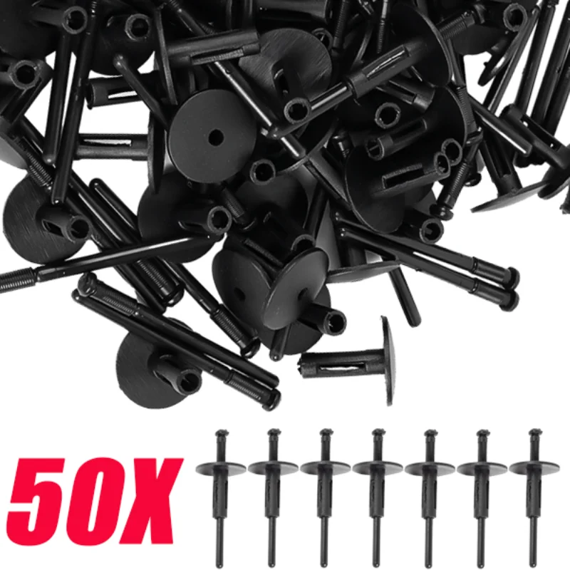 

50pcs Plastic Expansion Blind Rivets Car Bumper Clip Universal Auto Fastener Retainer for Fender Liner Mudguard Flaps Replace