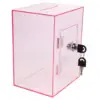 Acrylic Money Box Clear Tip Box Lock for Fundraising Donation Suggestion Complaint Letter Storage Container Portable 5