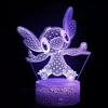 Stitch Lamp 16Colors 3D Night Light with Remote Control Room Decor Valentine's Day Anniversary Birthday Present Christmas Gifts 5