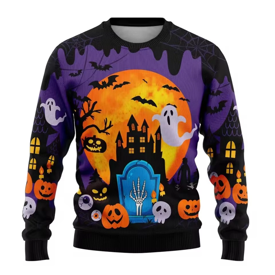 ASTANFY Felpe di Halloween per le donne zucca fantasma camicia a