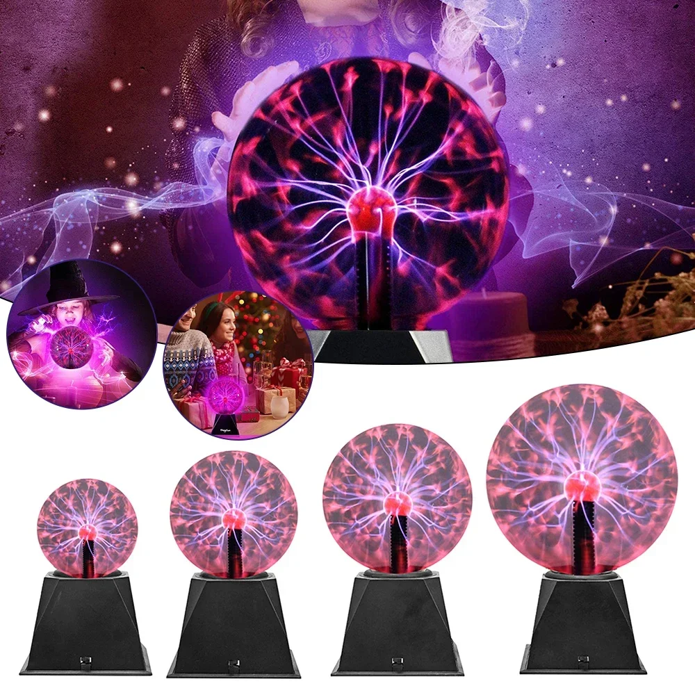 3/8 Inch Sound Control Magic Plasma Ball Lamp LED Night Light Atmosphere Touch Glass Plasma Light Christmas Party Decor Lighting 2