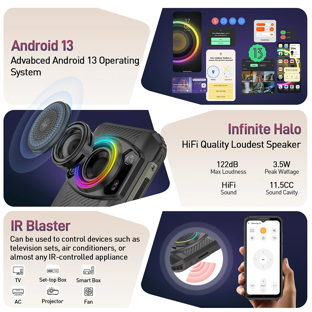 Rugged Phone  Ulefone Armor 21 16GB RAM 256GB ROM Smartphone Android 13 G99 moblie phone 64MP 9600mAh Global 4