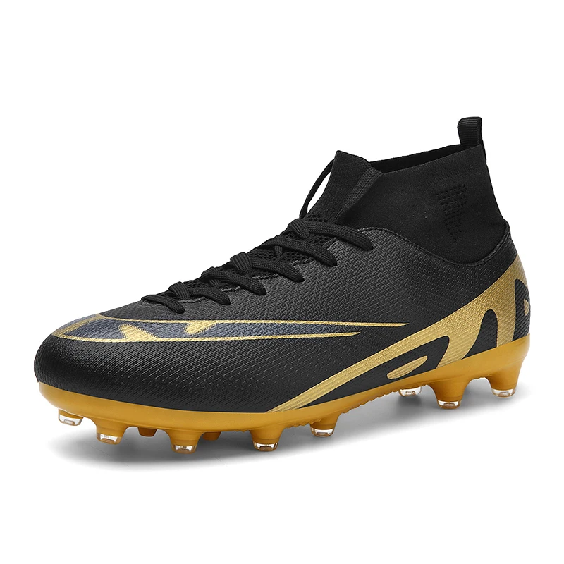 

Outdoor Men Football Shoes Long Spikes Ankle Training Soccer Shoes Cleats Sport Trend Ultralight Professional Soft Professional