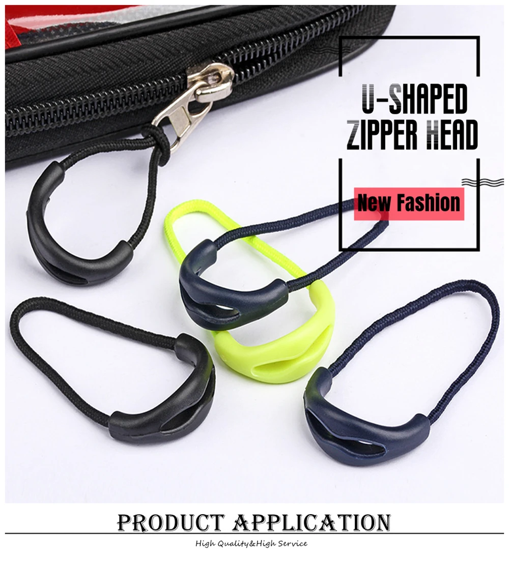 Description Picture 2 of item10 Pcs/Lot Mix Color U Shape Cord Zipper Pull Strap Lariat For Apparel Accessories