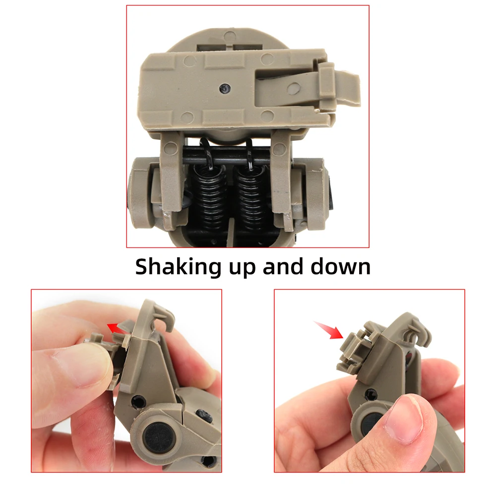 Tactica Helmet Bracket Kit ARC Helmet Rail Adapter for Tactical Headphone MSASORDIN/TAC-SKY SORDIN/Z.TAC SORDIN Airsoft Headset