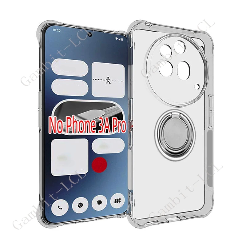 Universal Smartphone TPU Soft Cover with Back Ring Holder Bracket