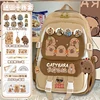 Kapibara capybara school backpack for girls grade 3-6 high-capacity children's backpack 6
