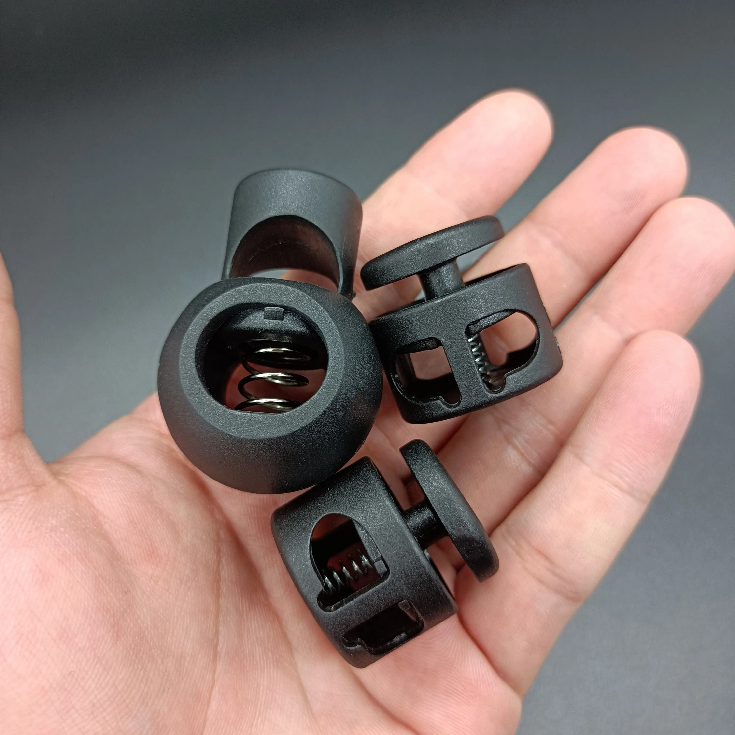 Detachable Stopper Cord Lock Stopper Cord Stopper Cord Lock Cord End Lock 2Pcs Big Size Cord Lock Stopper Spring Stop Toggle Clip Round Ball Plastic For Paracord Shoelace Rope DIY Accessories