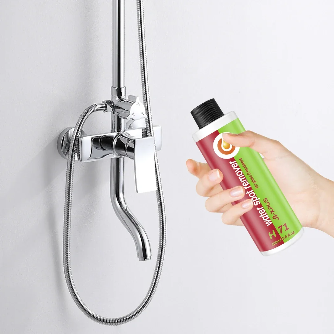 Water Spot Remover Bathroom Glass Cleaner Mineral Deposit Cleaner Stainless Steel Soap Shower Doors Bathtub Sink Mirror