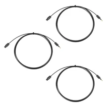 

3X Mini 3.5Mm Plug Digital Optical Audio Cable SPDIF Optical Fiber Line 2M