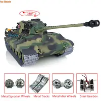 HENG LONG 1/16 7.0 2.4G Upgraded German King Tiger RTR RC Tank 3888A Metal Tracks For Boys Gifts TH17523-SMT4 1
