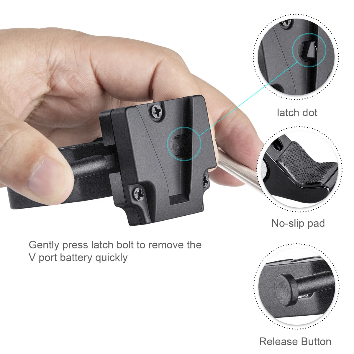 V-Mount V-Lock Battery Clamp Aluminum Alloy Quick Release Plate For Sony BP Battery