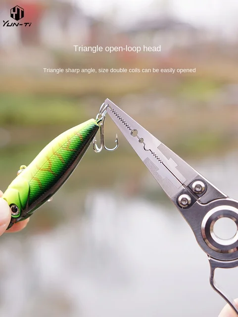 Titanium Alloy Luya Pliers Take Hook Pick Hook Tie Hook Fishing Fish  Controller Lightweight Anti-Corrosion 87.4g