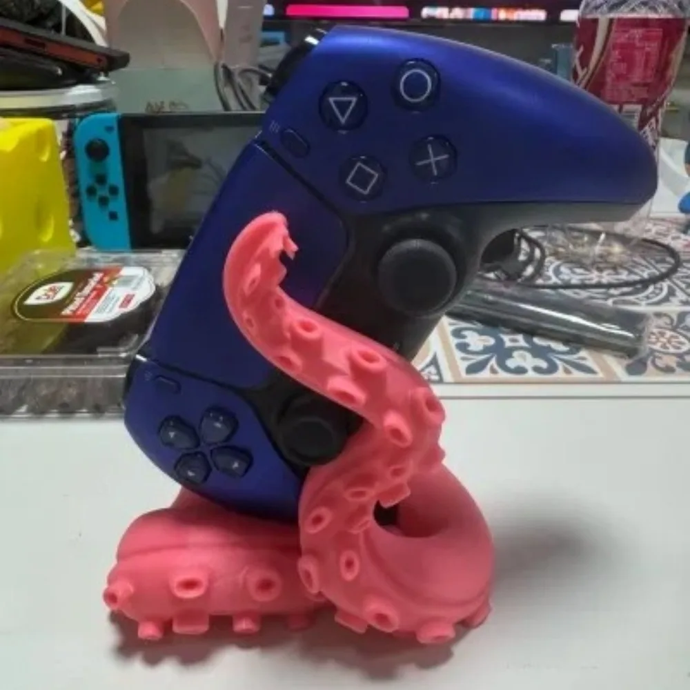 PS5용 3D 프린팅 문어 촉수 컨트롤러 홀더, 데스크탑 디스플레이 스탠드, 홈 데코, 특별한 휴일 선물 장식품