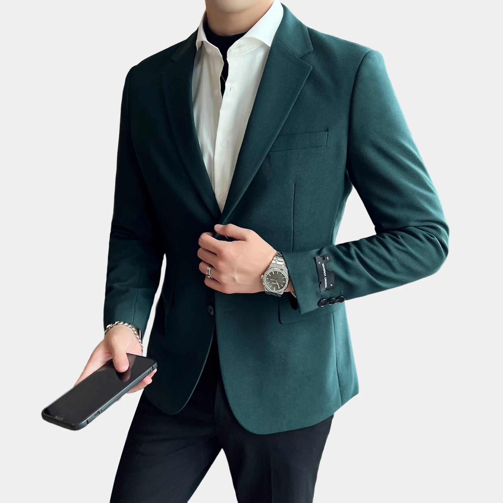 

Men's Slim Fit Suit Top High Grade Genuine Two Button Handsome Suit Casual Business Meeting Party Multipurpos Jackets for Men