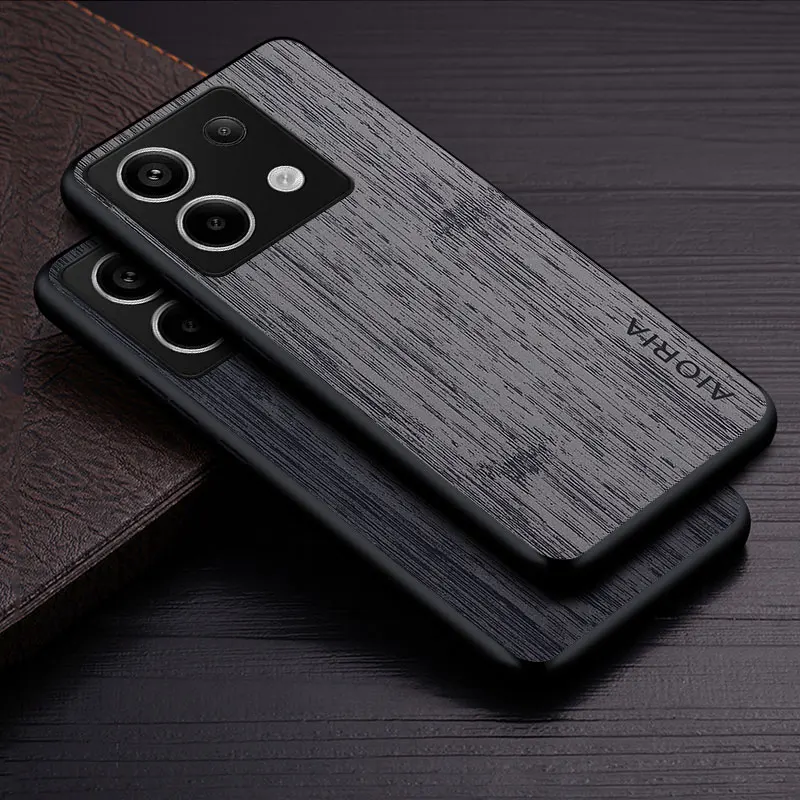 Luxury Bamboo Wood Pattern Leather Case