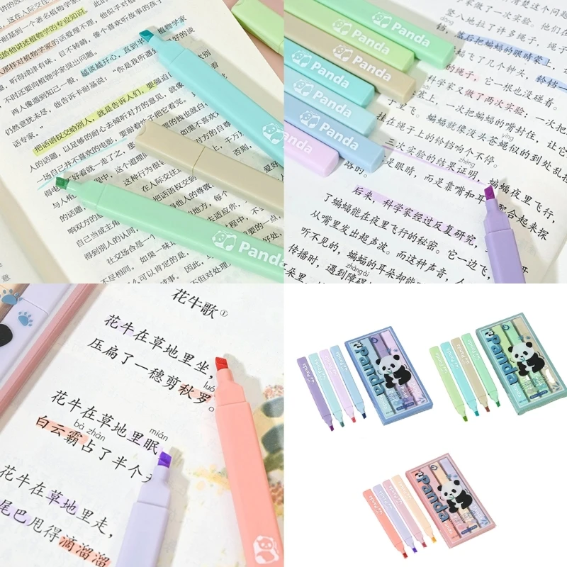 4 Pcs Highlighters Set Chisel Tip Highlighter Markers Highlighter Pen Bible Marker Pen Office School Supplies F19E