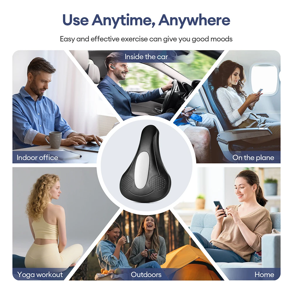 Electric PC Muscle Trainer Men and Women Sphincter Pelvic Floor Muscle Exerciser Multifunctional Adductor Massager for Home Gym