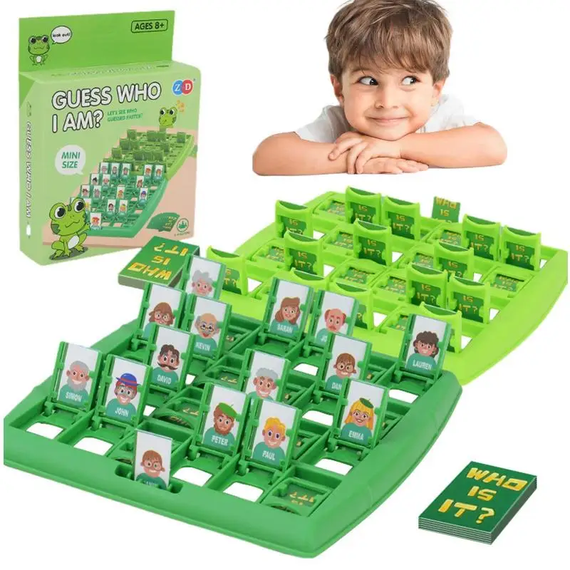 

Who I Am Board Game Educational Guess Who Game Guessing Game With 96Pcs Cards Logical Reasoning Thinking Preschool Game Gift For