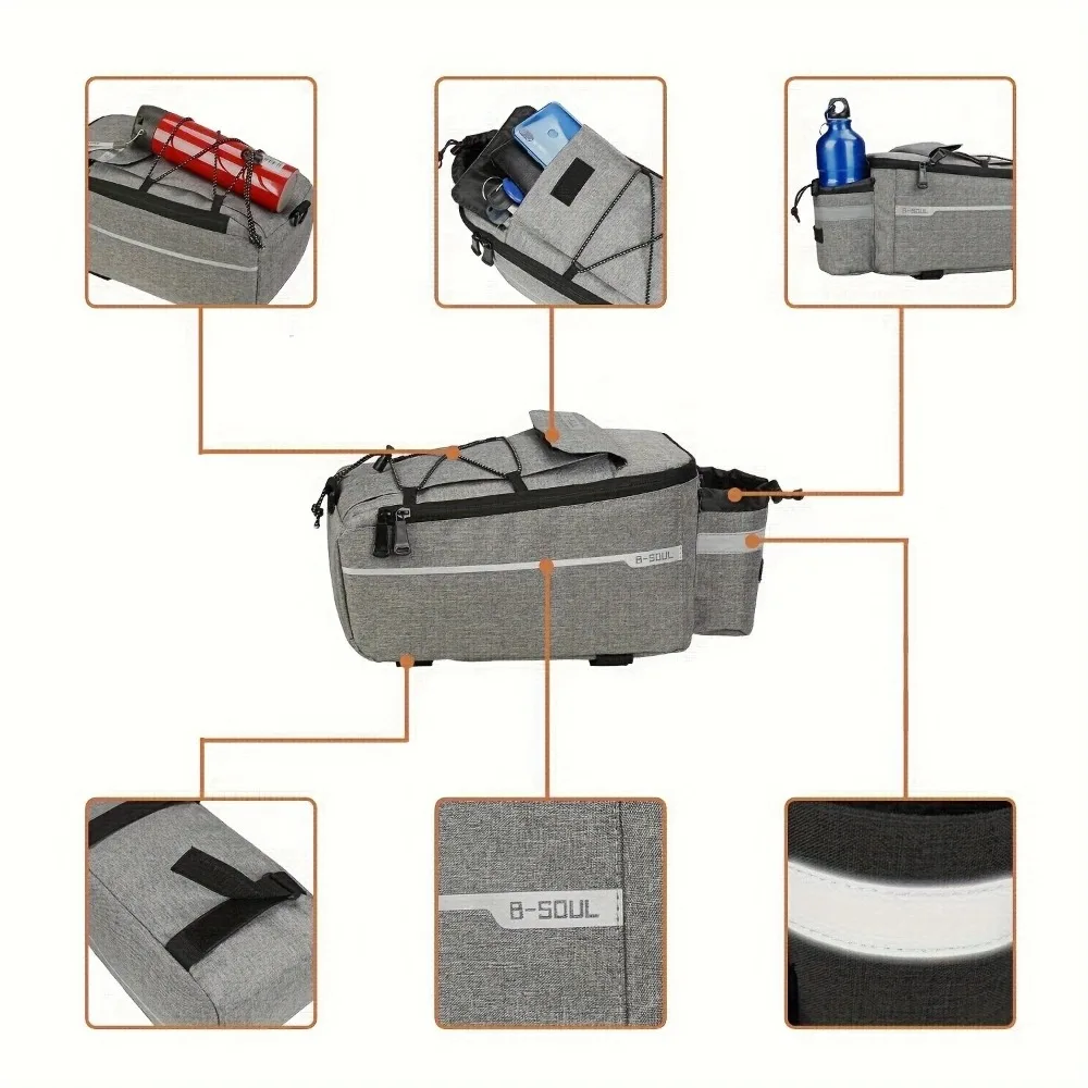 Bicycle pannier waterproof detail