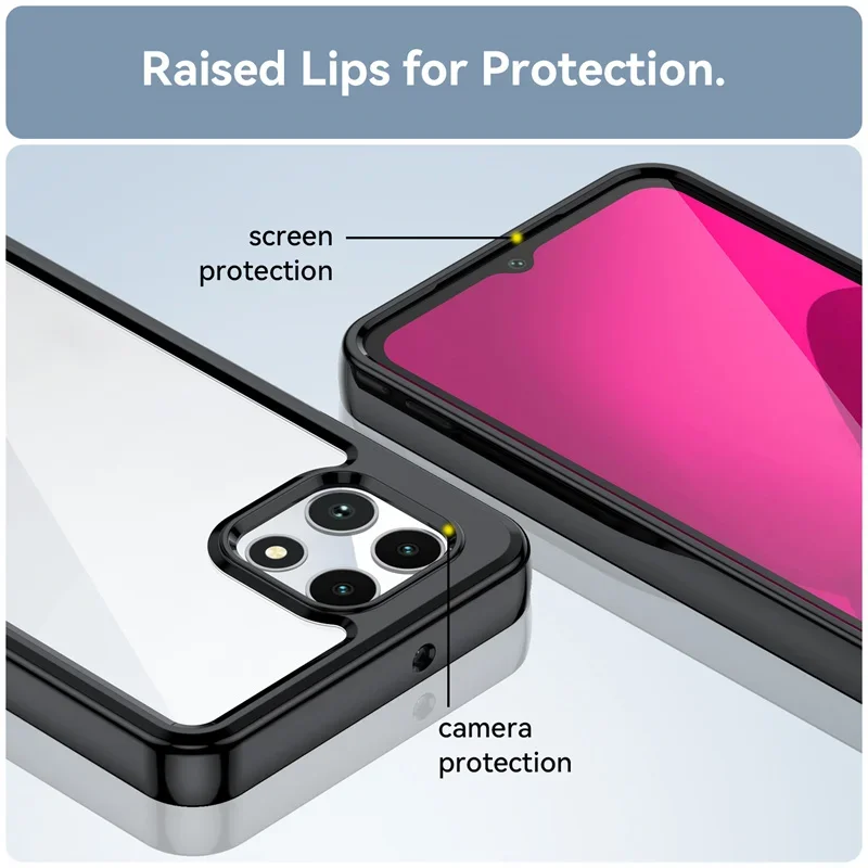 Transparent Colorful TPU Protective Phone Case - Clear Shell Cover