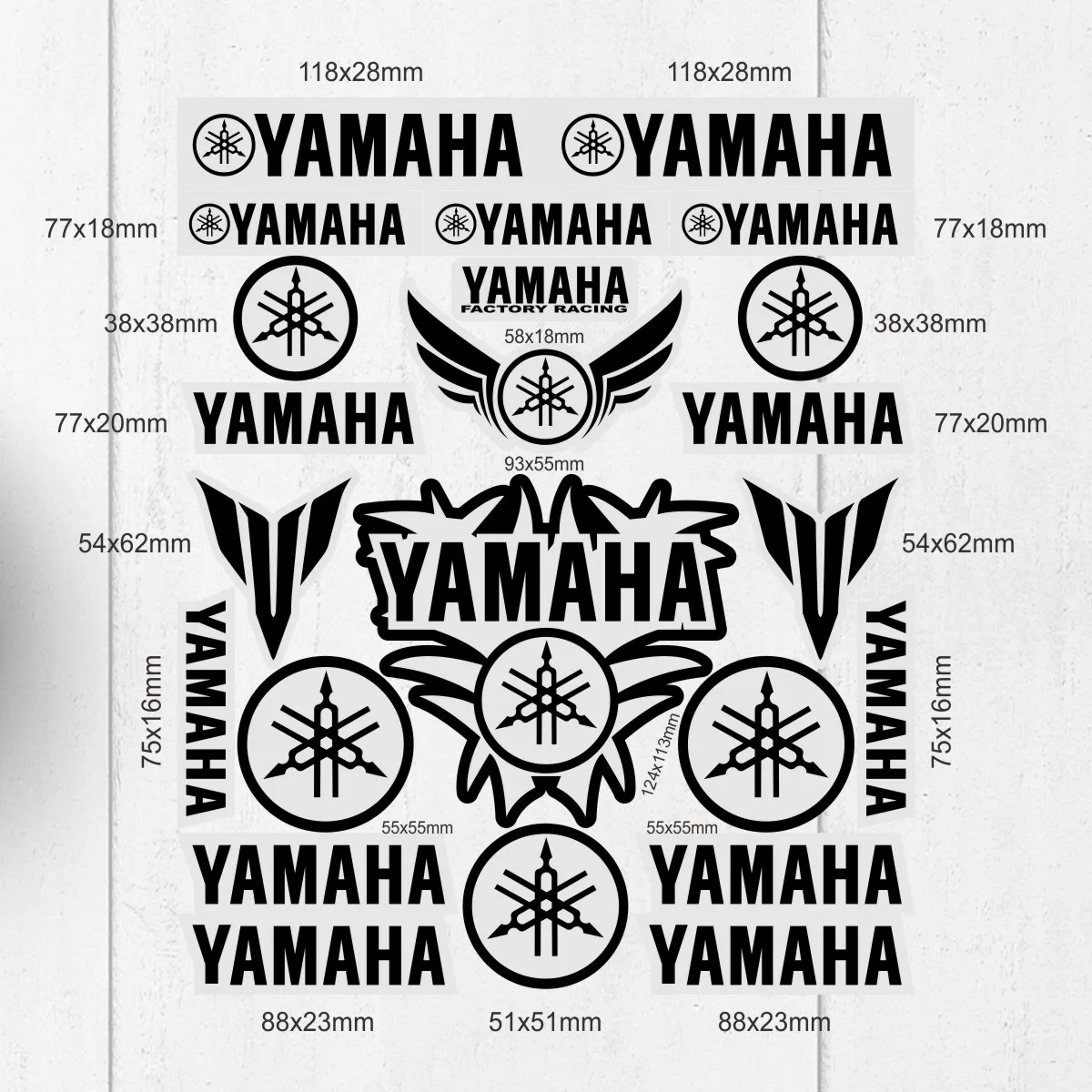 Yamaha Aufkleber Aufkleber Bike Motorrad Aufkleber Sticker Vinyl - .de