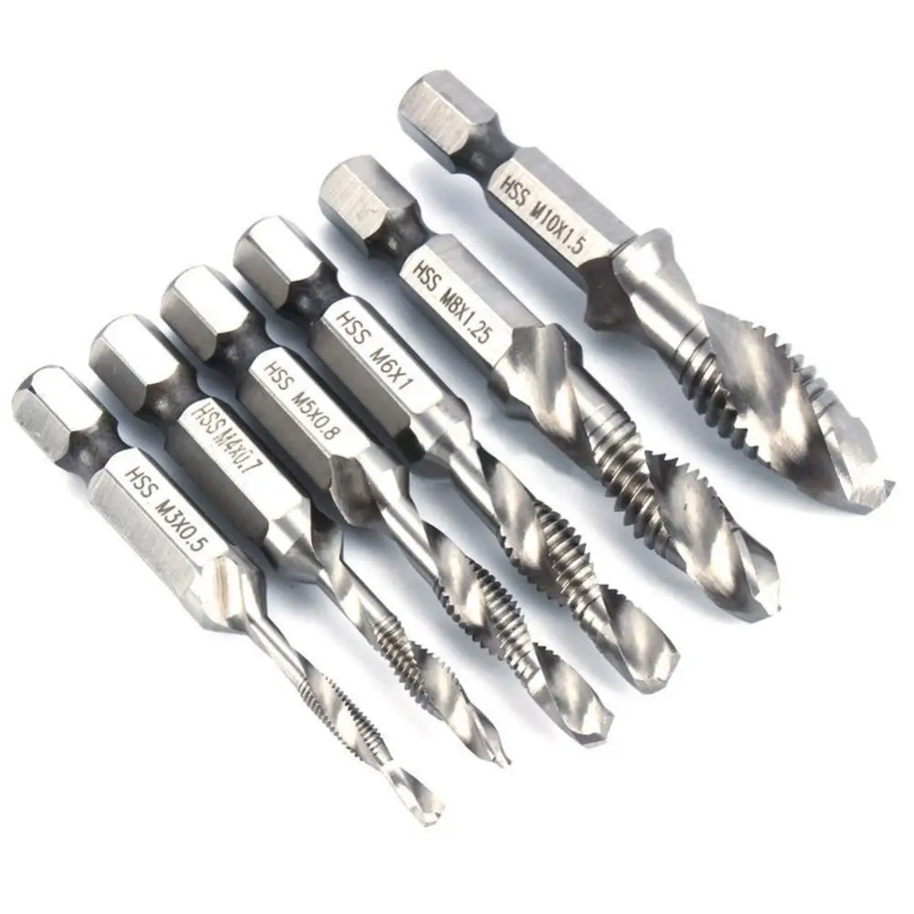 Drill Bit Set Metric 1/4 Inch Hex Shank M3-M10