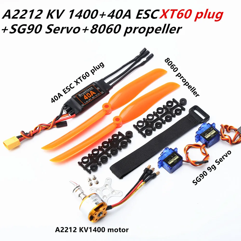 ESC 40A connecté au Moteur Brushless A2212, câbles et connecteurs visibles