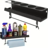 5Aerosol Spray Can/Paper Towel Holder,Paint Bottle Storage Rack,Steel Wall Mount Shelf,Tool Organizer for Garage,Craft Workspace 1
