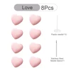 8 Pcs Pink Heart