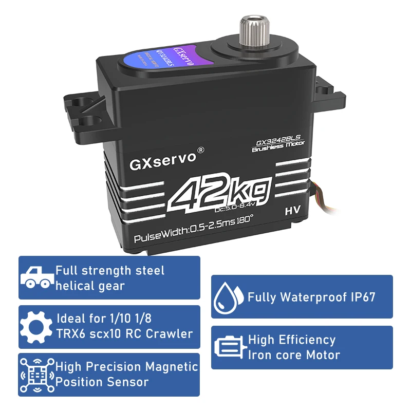 Servo numérique sans balais 42KG GXservo QY3242BLS pour RC 1/8 1/10 1/12