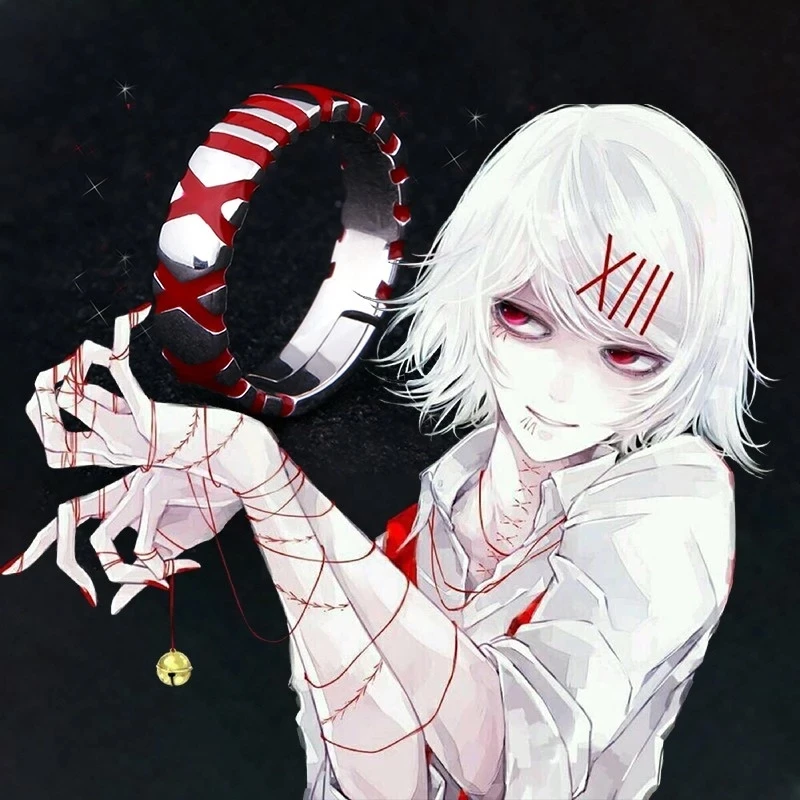 

Anime Cos Tokyo Ghoul JUZO SUZUYA REI Boy Adjustable 925 Pure Silver Finger Ring For Women Men Cosplay Jewelry Accessory Gifts