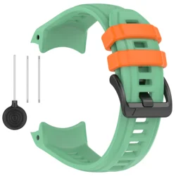 Premium Soft Silicone Sports Watchband - Universal Fit - Instinct 3 45mm (Teal orange)