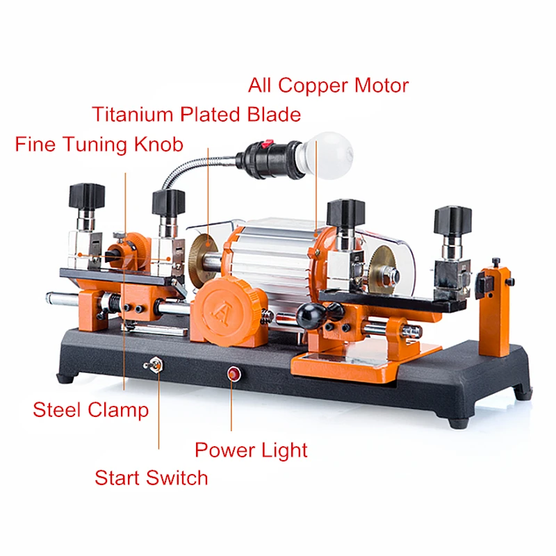 

120 Вт Φ многофункциональная горизонтальная двойная головка для резки ключа, копия, дублирующая машина для изготовления автомобильной двери