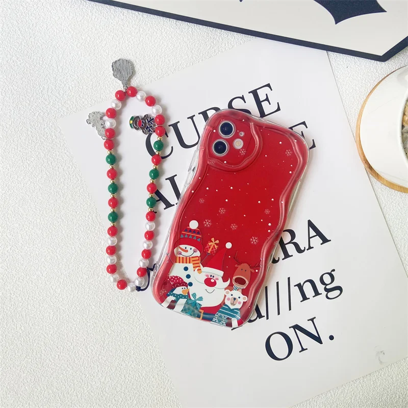Festive Christmas Charm Lanyard Phone Case