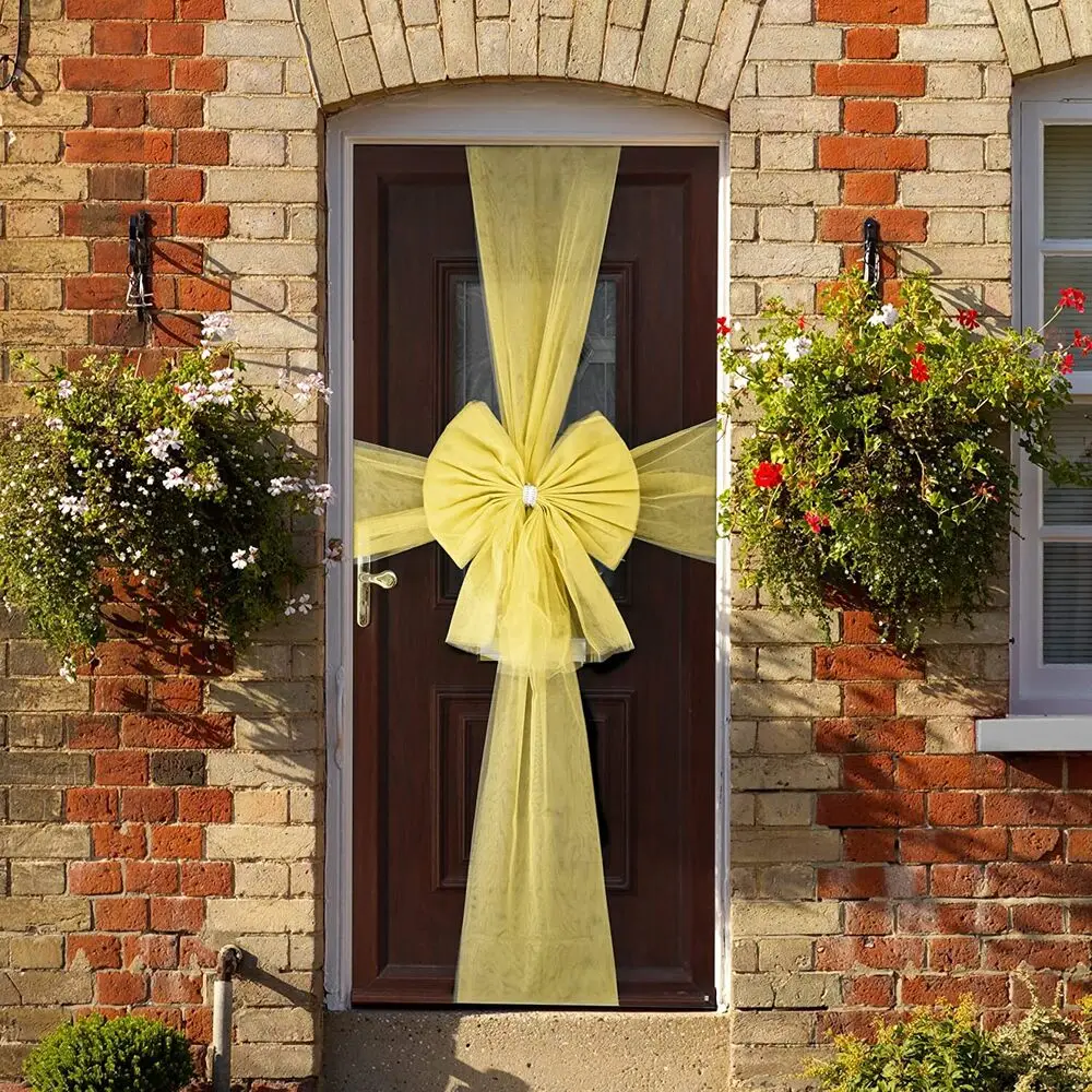 Linen Ribbon Bow Christmas Decoration Supplies Home Ornaments Front Door Tree Fireplace Cupboard