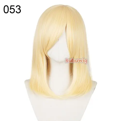 Bubuwig Synthetic Hair Over 100 Colors Fashion Classic 40cm Long Straight Anime Cosplay Wigs Pure Color Black Wig Heat Resistant - Image 3