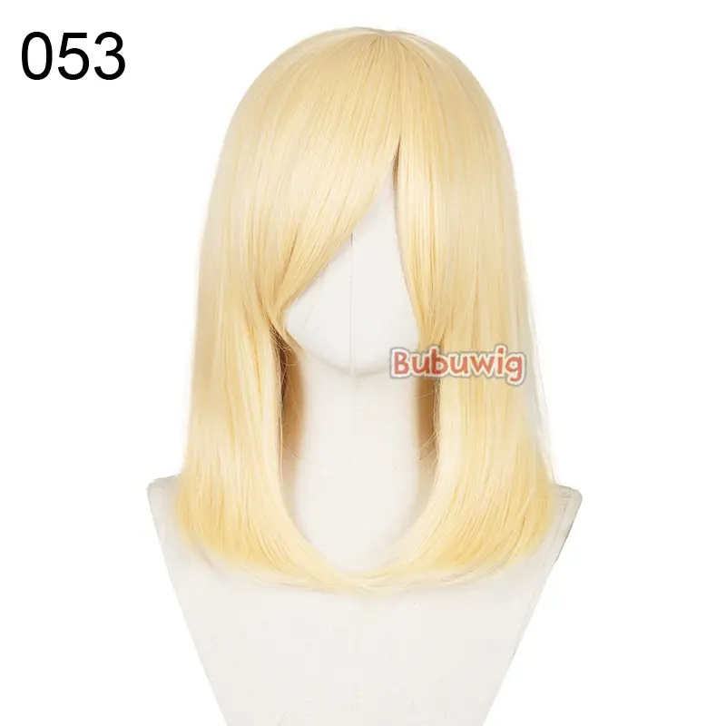 Bubuwig Synthetic Hair Over 100 Colors Fashion Classic 40cm Long Straight Anime Cosplay Wigs Pure Color Black Wig Heat Resistant - Image 3